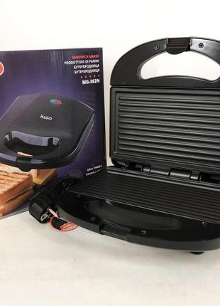 Бутербродница сендвичница-гриль magio мg-362n, бутербродница профессиональная, домашний гриль |швидка