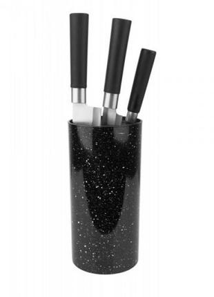 Подставка для ножей unique un-1851. цвет: черный |швидка доставка|