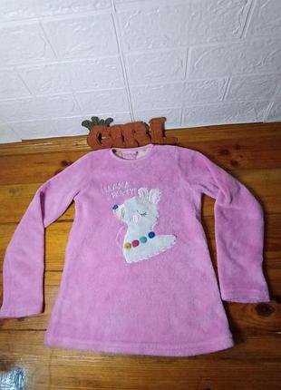 Мягкая теплая розовая кофта primark с ламой