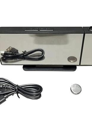 Часы сетевые проекционные vst 896s-4 (зеленый циферблат, температура, usb шнур,...