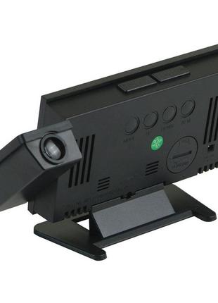 Часы сетевые проекционные vst 896s-4 (зеленый циферблат, температура, usb шнур,...