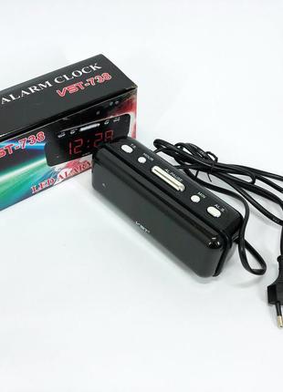 Настольные часы vst-738-4 с салатовой подсветкой, часы электронные настольные светящиеся vst |швидка доставка|10 фото