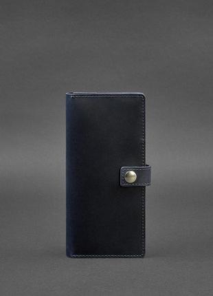 Шкіряний тревел-кейс (органайзер для документів) 6.0 синій crazy horse