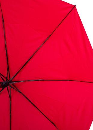 Женский складной зонт полуавтомат 95 см happy rain красный (2000002078609)3 фото