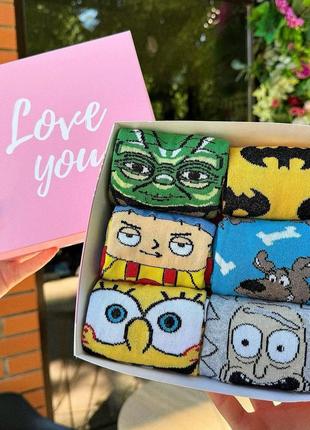 Бокс жіночих подарункових шкарпеток 36-41 на 6 пар |швидка доставка|