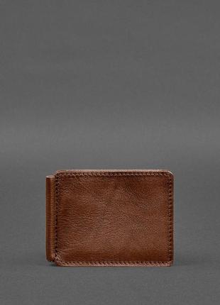 Шкіряне портмоне 13.0 затискач світло-коричневий краст
