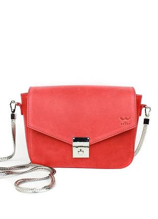 Жіноча шкіряна сумочка yoko червона вінтажна