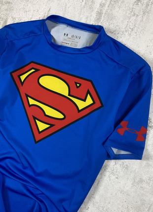 Синяя компрессионная футболка under armour super man: сила и стиль!2 фото