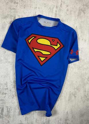 Синяя компрессионная футболка under armour super man: сила и стиль!3 фото