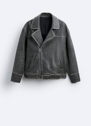 Куртка кожаная косуха zara