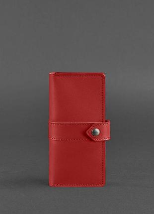 Шкіряне жіноче портмоне 3.1 червоне краст