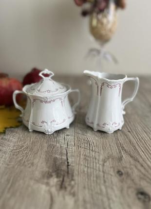 Набір цукерниця та молочник фарфор германія вінтаж