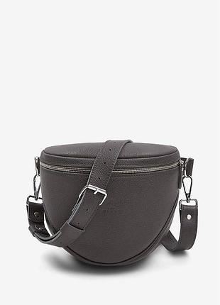 Шкіряна сумка поясна-кроссбоді vacation графіт флотар