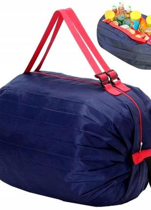 Складная сумка шоппер для покупок 50х35х35 см edibazzar синий (2000002731429)