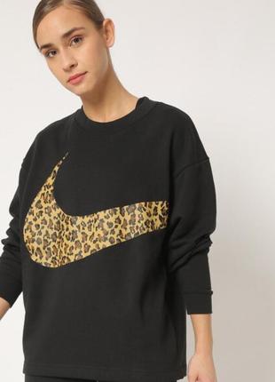 Черная кофта nike леопардовый суш