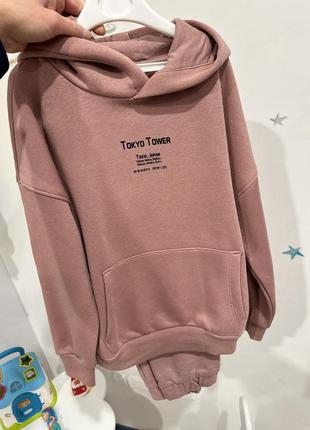 Дитячий теплий спортивний костюм з начісом на дівчинку/хлопчика