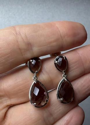 Серебряные серьги раух топаз2 фото