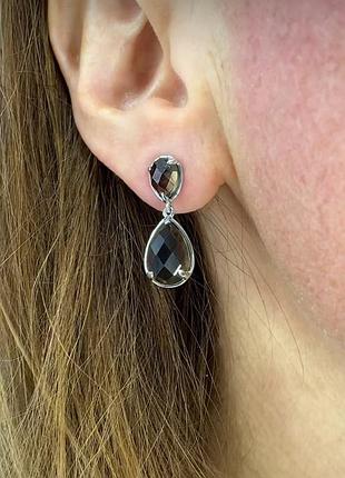 Серебряные серьги раух топаз3 фото