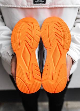 Чоловічі літні кросівки в стилі nike zoom grey orange найк зум сірі з оранжевим текстиль сітка весна-літо 40-449 фото