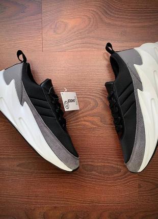 Кроссовки мужские adidas shark black &amp; gray &amp; white2 фото