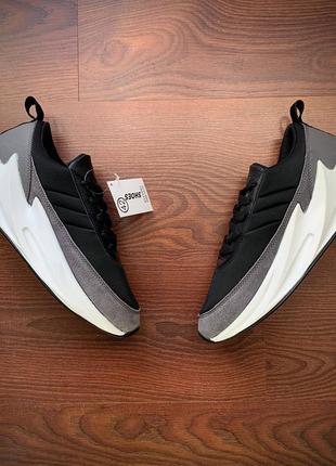 Кроссовки мужские adidas shark black &amp; gray &amp; white