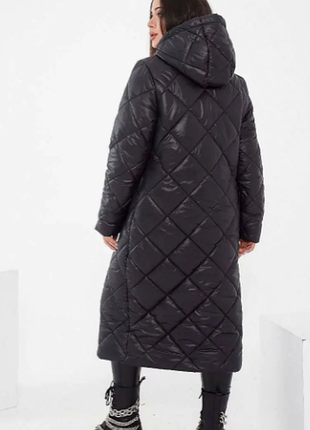 Зимняя женская куртка, пальто плащевка на синтепоне длинное батал 6 цветов  2plgu1070-256oве5 фото