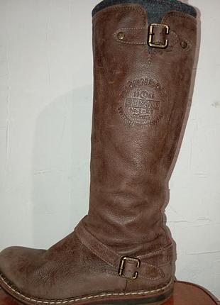 Високі шкіряні чоботи björn borg perez 08 (y2k / biker boots) — р. 38