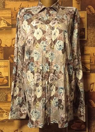 100%хлопковая расцветающая брендовая винтажная рубашка etro,p.42, имталия