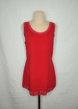 Майка білизняна бавовняна червона