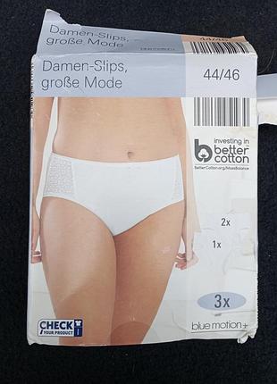 Трусы женские c кружевом, 44/46, 3 шт