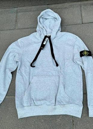 Худи stone island серый