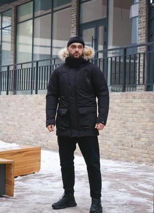 Парка зимова чоловіча "hotwint" intruder чорна (1589543982)