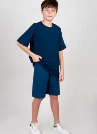 2740-95син шорти для хлопчика сині з кишенями тм авекс