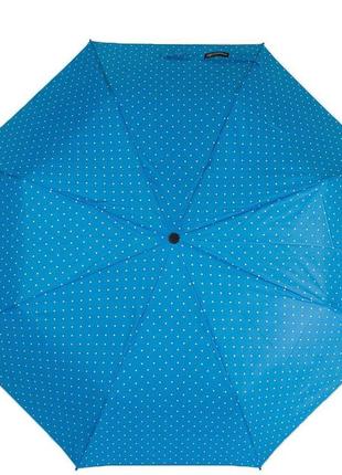 Жіноча складана парасолька напівавтомат 97 см happy rain блакитна (2000002074588)