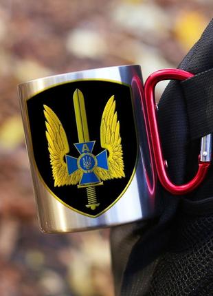 Кружка металева з карабіновою ручкою  "альфа"