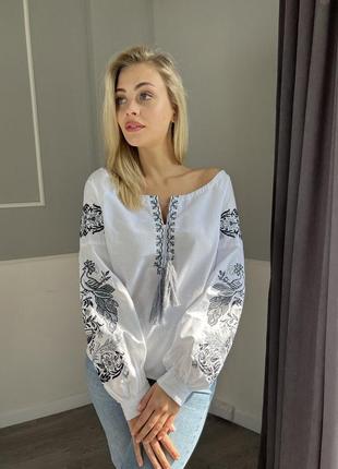 Вышиванка женская, вышитая блуза10 фото