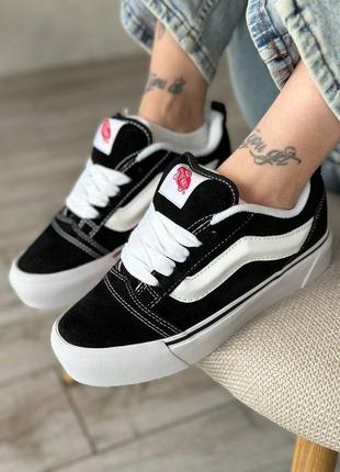 Женские кроссовки vans knu DOREN Buck / white platform