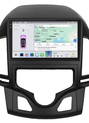 Магнітола lesko для hyundai i30 i рестайлінг 2010-2012г 9" 4/64 qled carplay 4g wi-fi gps 360 prime хюндай