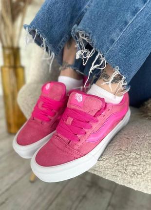 Жіночі кросівки vans knu school pink