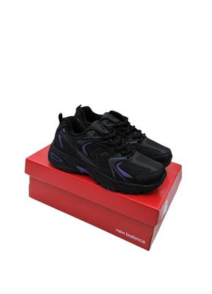 🔥женские кроссовки new balance 530 черные (термо)🔥