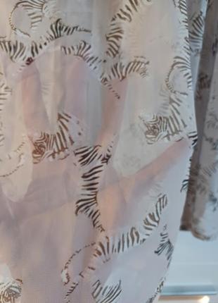 Міні сукня прозора туніка пишна юбка зебри4 фото