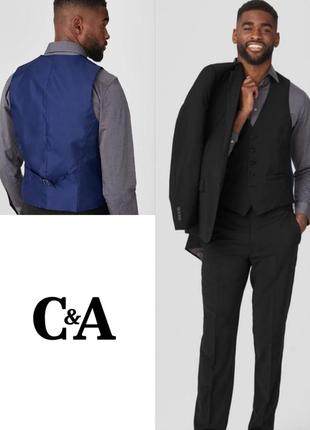 Стильний гарний чоловічий жилет canda by c&a tailored fit wool етикетка