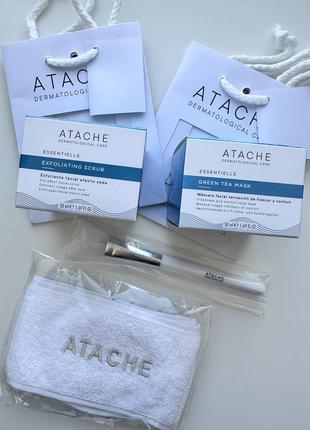 Восстанавливающая успокаивающая маска atache essentielle reafirming mask green tea 50ml