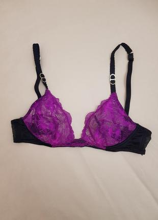 Мягкий сетевой бюстгалтер stella mccartney черный/фиолетовый