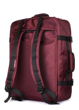 Рюкзак-сумка для ручной клади cabin 55x40x20 см poolparty бордовый (2000000289755)2 фото