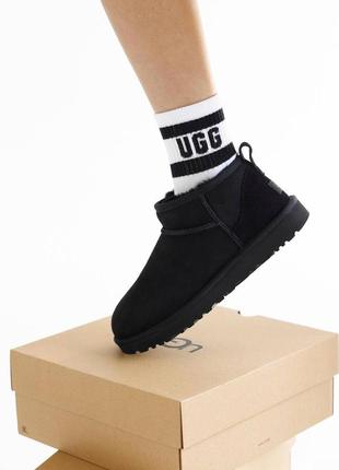Уггі оригінал ugg classic ultra mini black 36 37 38 39 40