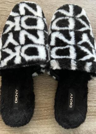 Dkny мюлі хутрові капці