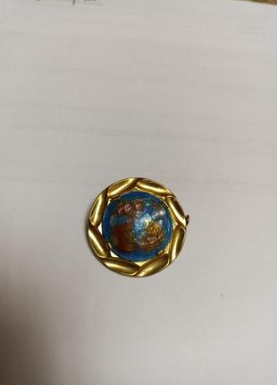 Брошка вінтаж французька емаль
