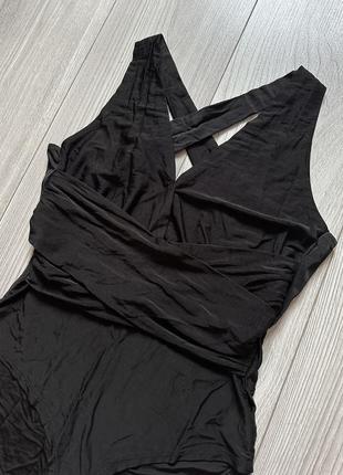 Боди на запах черный