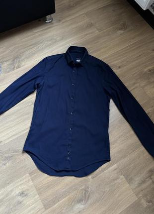 Мужская рубашка zara men slim fit оригинал размер s-m